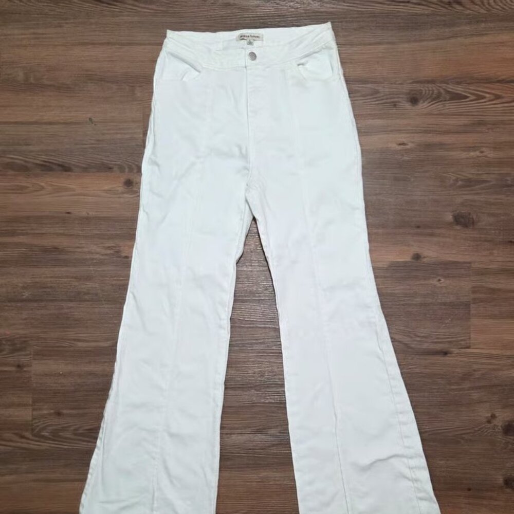Jealous Tomato white flare jeans